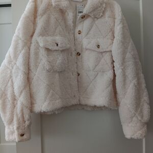 All in Favor Faux Shearling Trucker Jacket